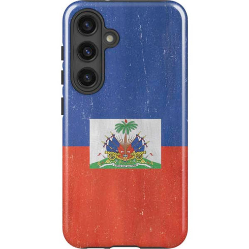 Haiti Flag Distressed Galaxy S24 Plus Impact Case